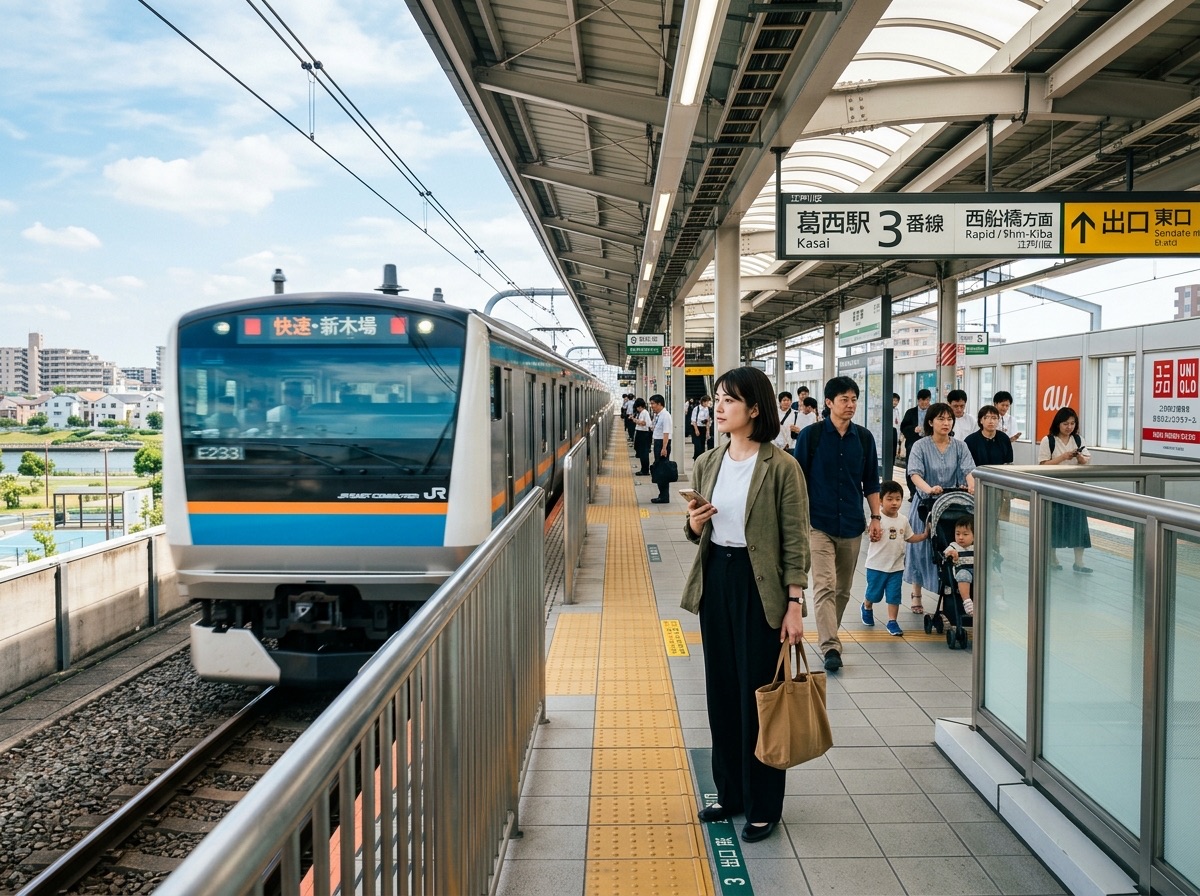 Illustration of the Tozai Line and Metro Museum in Edogawa