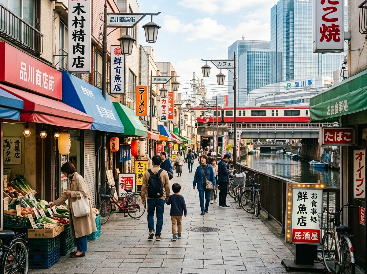 Illustration of Togoshi Ginza shopping street