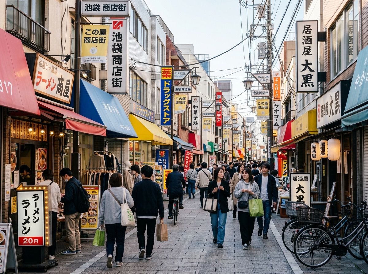 Illustration of Sugamo Jizo-dori shopping street